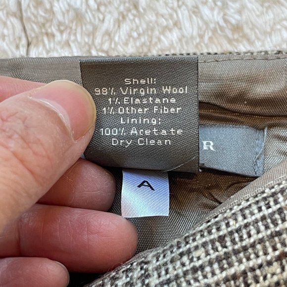 Ann Taylor Women's Skirt Size 8 Virgin Wool Blend Flare Lined Plaid Gray Career - Picture 7 of 11